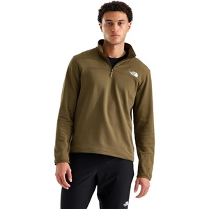 THE NORTH FACE mens Cedar Trail Grid Fleece Quarter Zip Jacket | Cold Weather Top With Durable, Reinforced Bindings(Caraway Seed)