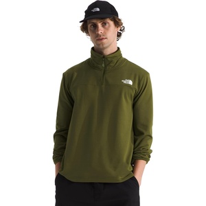 THE NORTH FACE mens Cedar Trail Grid Fleece Quarter Zip Jacket | Cold Weather Top With Durable, Reinforced Bindings(Forest Olive)