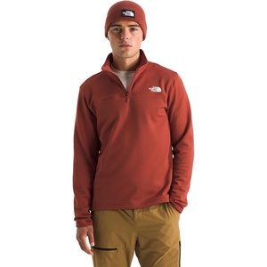 THE NORTH FACE mens Cedar Trail Grid Fleece Quarter Zip Jacket | Cold Weather Top With Durable, Reinforced Bindings(Iron Clay)