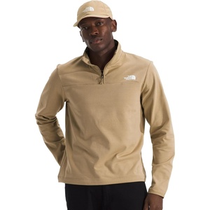 THE NORTH FACE mens Cedar Trail Grid Fleece Quarter Zip Jacket | Cold Weather Top With Durable, Reinforced Bindings(Khaki Stone)