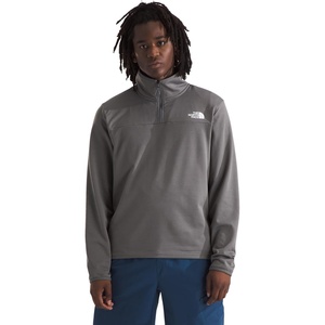 THE NORTH FACE mens Cedar Trail Grid Fleece Quarter Zip Jacket | Cold Weather Top With Durable, Reinforced Bindings(Smoked Pearl)