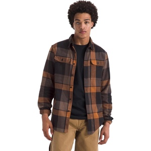 The North FACE Mens Arroyo Long-Sleeve Flannel Button-Down Shirt(Burnt Umber Macro Small Plaid)
