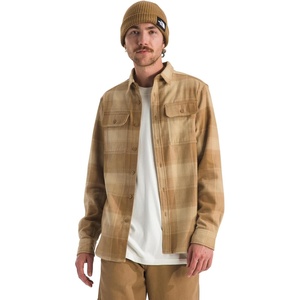 The North FACE Mens Arroyo Long-Sleeve Flannel Button-Down Shirt(Utility Brown Tnf Shadow Plaid)
