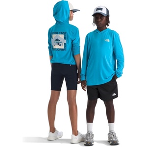 The North Face Kids’ Adventure Escape the City Hoodie – Moisture Wicking Pullover, Lightweight & Stretchy, Durable Hood(Meridian Blue)