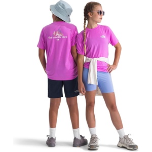 The North Face Kids’ Adventure Wildflower Mountain Short Sleeve Tee – Moisture Wicking Shirt, Lightweight, Set in Sleeves(Violet Crocus)