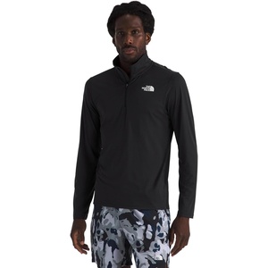 The North Face Men’s 24/7 Quarter Zip Tee – Lightweight Long Sleeve 1/4 Zip Pullover, Moisture Wicking Fabric,2 Logos(Tnf Black)