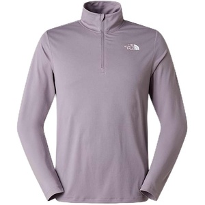 The North Face Men’s 24/7 Quarter Zip Tee – Lightweight Long Sleeve 1/4 Zip Pullover, Moisture Wicking Fabric,2 Logos(Transcendent Grey)