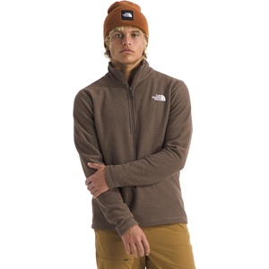 The North Face Men’s Textured Cap Rock Quarter Zip Pullover – 1/4 Zip Fleece Jacket with a Classic Fit & Embroidered Logo(Smokey Brown Heather)