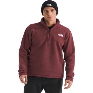 The North Face Men’s Textured Cap Rock Quarter Zip Pullover – 1/4 Zip Fleece Jacket with a Classic Fit & Embroidered Logo(Sumac Heather)