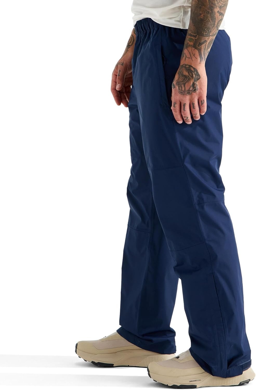 image:imageTHE NORTH FACE Mens Antora Rain Pant Waterproof Breathable Seamsealed Adjustable Internal DrawcordSummit Navy