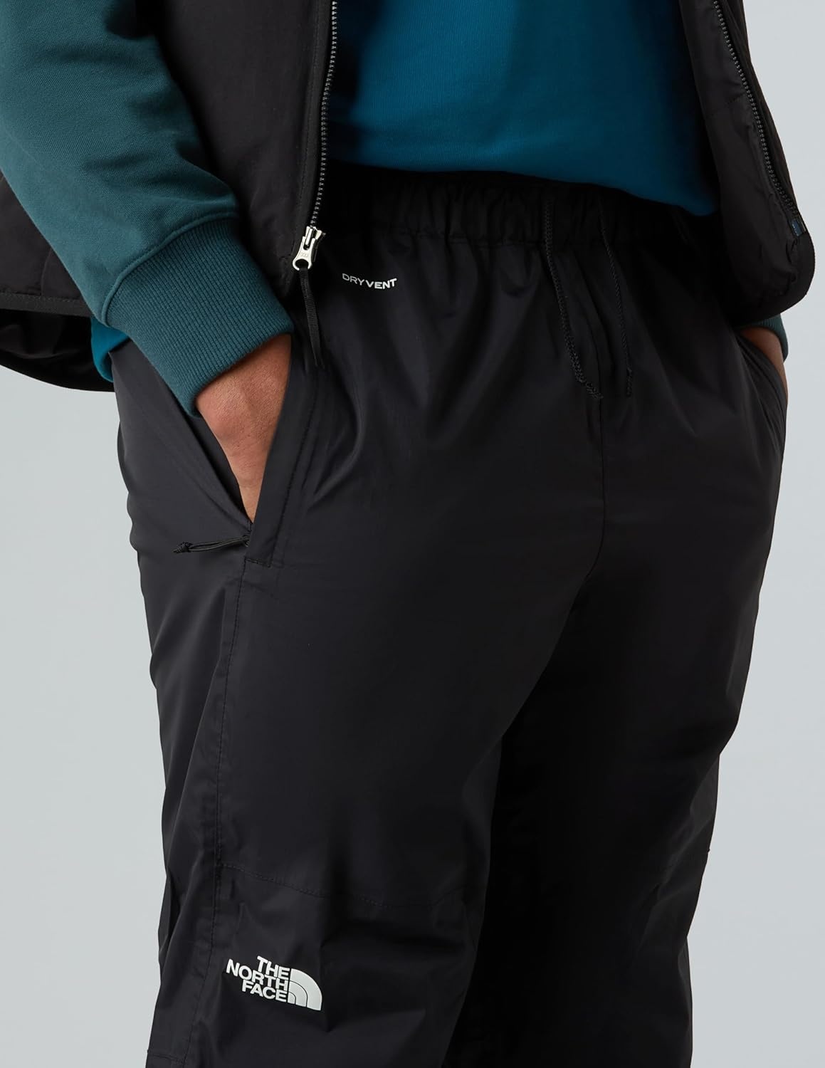 image:imageTHE NORTH FACE Mens Antora Rain Pant Waterproof Breathable Seamsealed Adjustable Internal DrawcordTnf Blacknpf